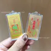 Adesivo de Telefone Dourado com Bênção do Oficial Celestial de Ouro Puro, Adesivos de Riqueza e Sucesso Acadêmico, Garantido para Passar em Exames, Pingente de Cartão Dourado, Ímã de Geladeira
