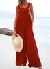 2026 Verano Amazon Overol Holgado de Pierna Ancha para Mujer Mono Casual Simple Tallas Grandes Overoles