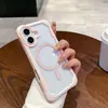 Funda Magnética Anticaída de Dos Tonos para Teléfono Adecuada para Apple 17 Pro Max Oro Desierto 16 Moderna 15 Agujero Grande 14/13