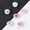 Contas de resina de garra de gato de carvão de bodhi de jade branco imitação de 10 mm pata de urso bebê material para pulseira colar DIY feito à mão
