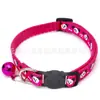 Hebilla de Cabeza de Gato Mascota Collar con Campana de Perro de Dibujos Animados Anti-pérdida Ajustable Decoración Exterior