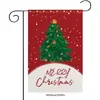 Bandera de Jardín Navideña Nueva Transfronteriza Bandera con Tema de Árbol de Navidad Bandera de Decoración para Patio Doble Impresión Fiesta