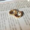 2022 Nuevo Hebilla de Oreja Exquisita con Diamantes Texturizados Moda para Mujer Pendientes Geniales Pendientes Distintivos Combinan con Todo