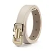 Cinto Popular Feminino Transfronteiriço Fivela de Placa de Liga Versátil Moda Tendência Fino Principais Plataformas Comércio Exterior Dropshipping