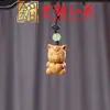 Cadena para Teléfono con Forma de Corazón de Caballo Pequeño de Sándalo Morado, Colgante Caballo del Año del Caballo Art Ming Xian Yuan, Llavero Creativo para Decoración de Coche con Caballo del Zodiaco