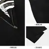Pantalones de traje casual rectos y fluidos negros de moda para hombre, Pantalones de algodón puro rectos de nueve puntos para negocios casual para hombre