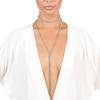 Acessórios de strass explosivos transfronteiriços Elegante Sexy Tassel colar Double-layer Women's Full Diamond colar