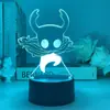 Luz de Noche USB Juego Hollow Knight Accesorios Regalo Cumpleaños Niños Adornos de Mesita de Noche para Dormitorio Luz Luminosa LED 3D