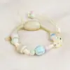 Jingdezhen Navidad Cerámica Cuerda Trenzada Pulsera Animales de Dibujos Animados Cuerda de Mano Joyería al por Mayor para Atracciones Turísticas Nicho Lujo Ligero