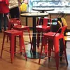 Hierro Forjado Tienda de Teléfonos Móviles Taburete Simple para el Hogar Taburete Alto Taburete Respaldo Silla de Barra Silla de Barra de Espera Metal