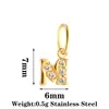 Nuevo Colgante de Acero Inoxidable Letra Zirconia Venta Caliente Accesorios para Collares Pendientes DIY 26 Dijes de Letras Inglesas A-Z