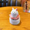 Baimao Original Boa Sorte Doze Signos do Zodíaco Figurinhas de Resina Acessórios Criativos para Carro Animais de Estimação Fofos Decorações para Móveis e Mesa