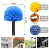Cepillo de limpieza para quitar el polvo tipo telaraña de cerdas suaves, fácil de limpiar, extensible, adecuado para esquinas de paredes y techos, eliminación de polvo, herramienta multifuncional para uso interior y exterior