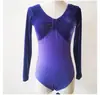Roupas de Dança Infantil Roupas de Treino Veludo Dourado Algodão Macacão de Manga Longa Roupas de Balé para Meninas Roupas de Ginástica