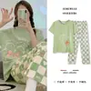 Transmisión en vivo puede usar pijama mujeres verano manga corta pantalones verano habitación con aire acondicionado ocio deportes menos mujeres ropa de casa traje