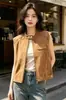 Colete de camurça sem mangas estilo coreano para mulheres no atacado, nova moda outono 2026, estiloso e versátil, top colete afina a silhueta