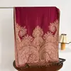 Xale Personalizado com Franjas Estilo Étnico para Mulheres, Xale Quente para Ambientes com Ar Condicionado e Escritórios, Lenço Criativo com Padrão de Palácio, Moderno