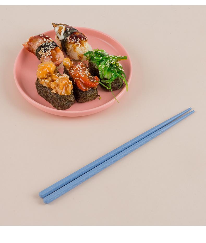 22cm PET PPS日式尖头彩色合金筷子餐