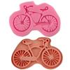 Molde de silicona para pastel de azúcar, estándar alimentario, forma de bicicleta, herramientas DIY para decoración de repostería H3076 pastel