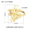Anillo de plata esterlina S925 soporte vacío femenino oro de 18K diy cera de abeja ámbar turquesa valiente soporte vacío con forma soporte para anillo