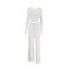 Moda Otoño e Invierno 2026 Cómodo y Usable Conjunto de Dos Piezas Pijama Rosa de Manga Larga y Pantalón Largo Ropa de Casa Transfronteriza para Mujer
