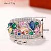Anillo Cao Shi Exagerado de Gota Arcoíris Color Europeo y Americano Anillo de Turmalina Imitación Diseño de Personalidad Nicho Pieza de Mano Geométrica