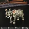 Nueva Caja de Joyería de Elefante de Esmalte y Diamantes de Lujo Ligero Caja de Almacenamiento de Anillos Joyería Adornos de Escritorio Artesanías de Metal