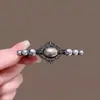 Pinza Pequeña Estilo Corte Retro Sensación de Alta Gama Parte Trasera de la Cabeza Medio Recogido Pinza para el Pelo de Perla Pinza de Resorte Pasador Pinza Superior Pinza para el Pelo