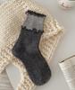 Outono e Inverno Novo Meias Seamless Cinzas Quentes de Meia Panturrilha Estilo Coreano para Mulheres Moda Ins Meias Femininas Xiaohongshu