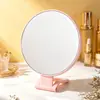 Espejo de Maquillaje Portátil de Alta Definición con Logo Personalizado, Redondo de Plástico Portátil Galvanizado Espejo de Regalo de Negocio de Belleza de Gama Alta