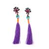 Pendientes de borla hechos a mano para mujer, estilo nacional europeo y americano, largos, de color, con forma de paraguas, bohemios, fabricantes de joyas al por mayor