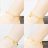 Tobillera de Imitación de Oro de 18K de Lujo Ligero Estilo Japonés y Coreano Joyería de Verano para Mujer Moda Estilo Coreano Tobillera Dorada de Arena Dongdaemun Joyería
