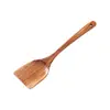 Espátula de Madera de Acacia con Mango Largo Más Vendida de Amazon, Cucharón de Madera, Juego de Cocina, Espátula para Freír de Teca, Tenedor para Ensalada, Transfronterizo