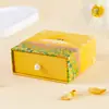Caja de Joyería Tipo Cajón Estilo Canal Asa de Perla Textura Estéreo Pendientes Collar Anillo Caja Deslizante Caja de Joyería