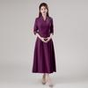 Vestido de Mãe Estilo Chinês 2026 Novo Modelo de Verão Simples e Elegante Vestido para Sogra para o Trabalho, Fornecimento Direto do Fabricante