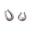 Pendientes Brillantes Transfronterizos para Mujer, Lujo Ligero, Pendientes de Aro Lisos de Gama Alta, Diseño de Nicho, Joyería para Orejas Simple y Versátil