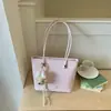 Bolso casual de axila estilo coreano para mujer, nuevo bolso tipo cubo de moda verano 2026, bolso de hombro tote simple de gran capacidad