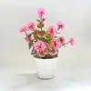 Flor Artificial Mini Bonsái Estilo Europeo Ins Decoración Artificial de Interior Planta de Alta Imitación Ecológica Exhibición de Bonsái Venta al por Mayor