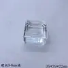 Bola de Cristal Vidrio Transparente Base Transparente Exhibidor de Bolas Base Cuadrada Almacenamiento Esférico Adornos