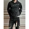 Sudaderas con capucha bordadas, de bloques de color, versátiles, para pareja, de primavera y otoño, estilo retro americano para mujer, a rayas casuales, corte holgado