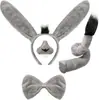 Diadema de Halloween Rellena de Animales de Granja, Míticos del Bosque y del Zoológico, Set de Disfraz con Orejas y Cola de Mono