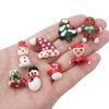 Boneco de Neve Papai Noel Árvore de Natal Homem de Gengibre Contas de Vidro Esmaltado Material para Contas DIY Acessórios para Colares Feitos à Mão