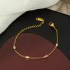 Pulseira de Aço Titânio Fino Quadrada com Zircônia Retro Elegante Acessórios para Celebridade da Internet de Luxo Leve de Nicho de Ponta