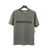 Camiseta de Manga Corta para Hombre de Algodón Puro Estilo Americano de Calle de Alta Costura, Holgada, con Estampado de Letras, Línea de Silicona de Niebla, Esenciales de Verano