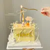 Decoración para Pastel del Festival de Mediados de Otoño 2025 Velas de Conejito Adornos Conejo de Jade Lunar Decoración con Cinta de Lazo Enchufe