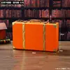Maleta Vieja de Cuero Estilo Británico Maleta de Mano Estilo Europeo Maleta de Viaje Caja de Almacenamiento Maleta de Equipaje Maleta de Mano Accesorio Decorativo