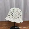 Sombrero de Pescador Delgado Transpirable de Encaje Vintage para Mujer 2026, Elegante Sombrero de Ganchillo, Estilo Coreano Casual Versátil
