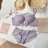 Sexy Camisola de Encaje Estilo Abstinencia Lencería Estilo Japonés para Mujeres con Poco Busto, Push-Up, Recogida Lateral del Pecho, Anti-Caída, Sujetador sin Varillas