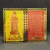 Tarjetas Metálicas de Buda Personalizadas de la Fábrica de Origen, Venta al por Mayor de Tarjetas Metálicas Doradas y Plateadas de Shanzai Tongzi y Kala Bodhisattva, Ofrendas para Templos