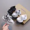 Zapatillas de malla estilo papá para niñas, modelo nuevo y moderno 2026 para primavera y otoño, zapatillas deportivas casuales versátiles con plataforma y suela gruesa para niños y niñas